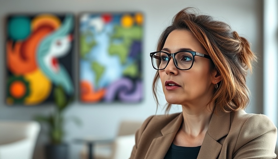 Woman discussing life saving DNA test in an interview setting.