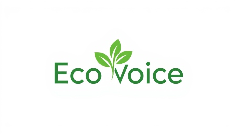 Eco Voice logo with stylized green leaves