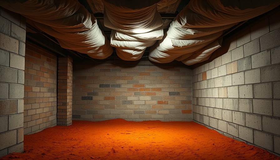 Exposed insulation in a basement with brickwork - sustainable home renovations