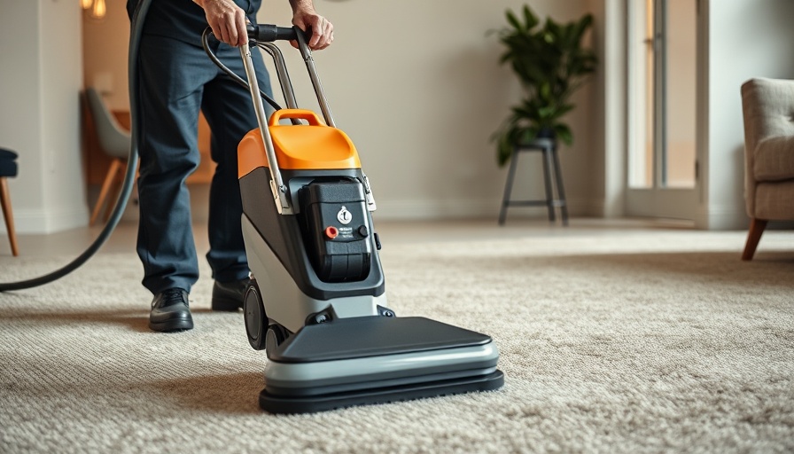 $4000 carpet brush in use by professional cleaner, showing cleaning efficiency.