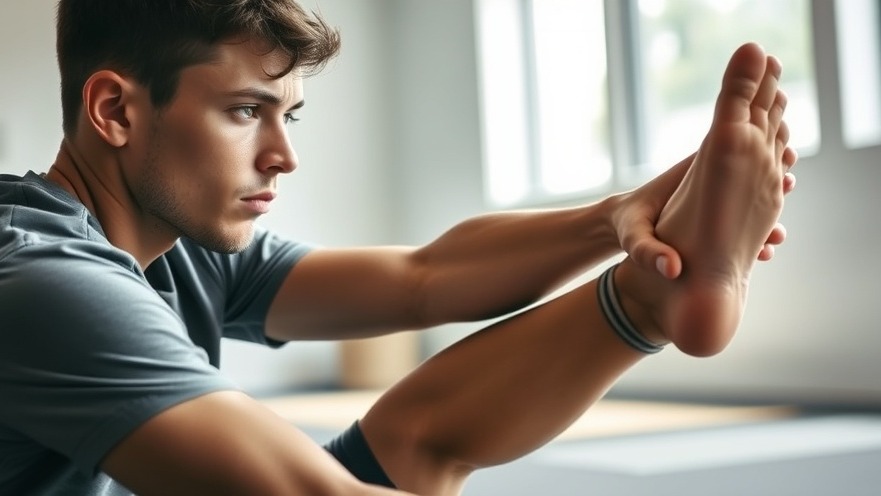 Young athlete focused on ACL rehabilitation, showcasing knee biomechanics in bright rehab space.