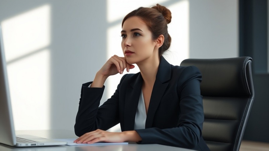 Contemplative businesswoman in a blazer, exploring pricing strategies in marketing.