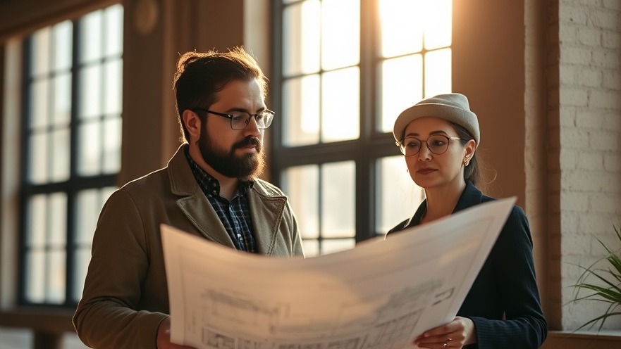 Builders reviewing blueprints focused on IECC development process for energy efficiency.