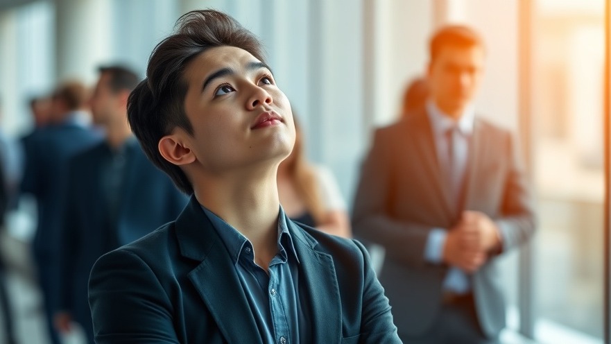 Confident young professional embodying financial success in a corporate setting.