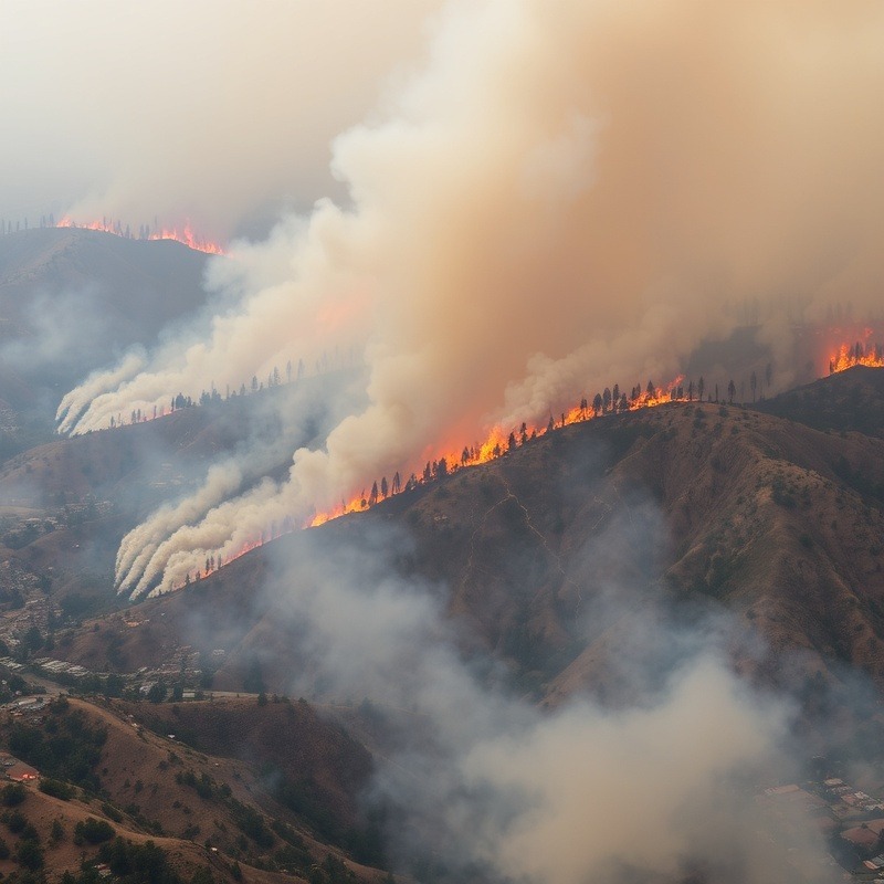 Wildfires near Laverne CA