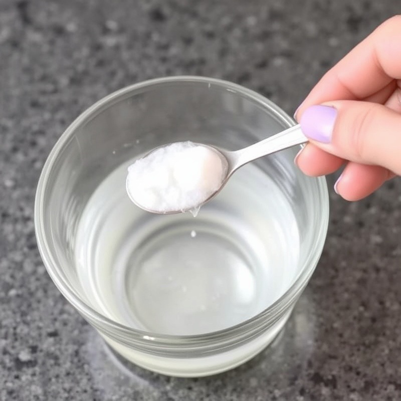 mix one teaspoon of gentle dish soap with a cup of lukewarm water