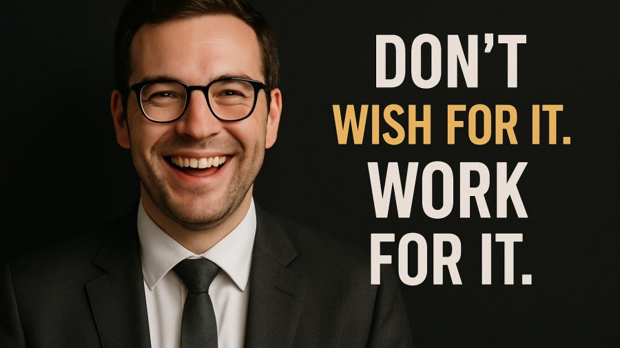 Smiling man in a suit emphasizing team building and vulnerability in leadership.