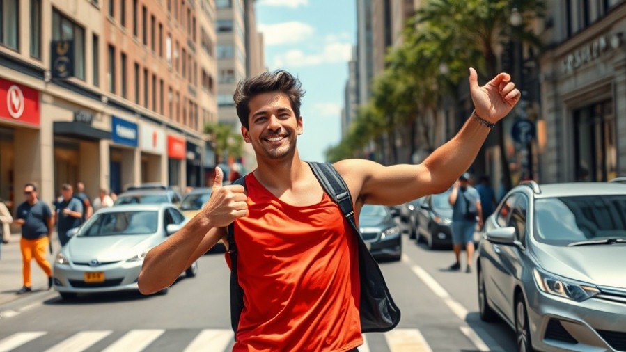 Energetic young man showcasing calisthenics routines in vibrant urban setting.