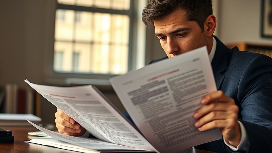 Person in business attire reading legislative document on gun rights.