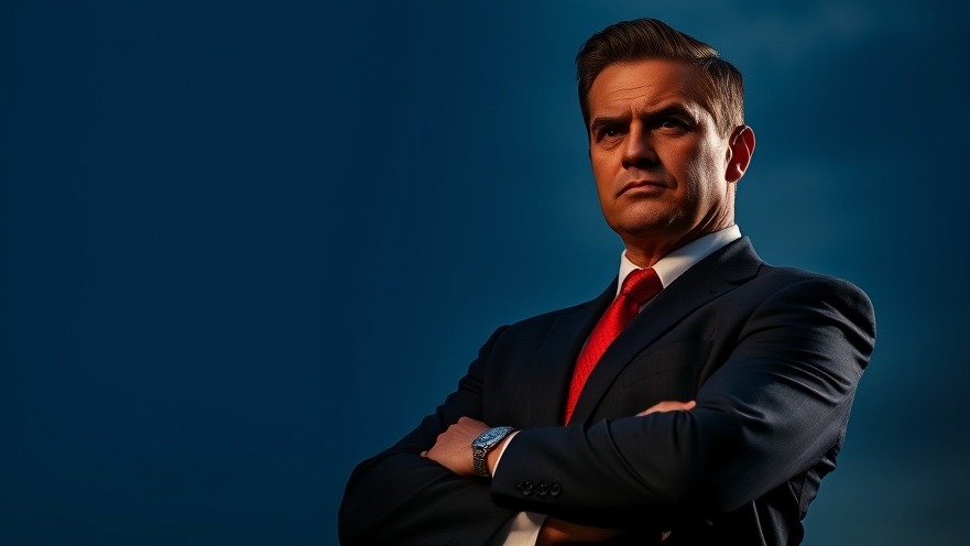 Confident business leader symbolizes FMCG brand strategies amidst market competition.