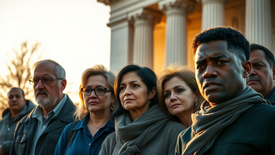 Concerned citizens advocating for the DOJ Second Amendment decision outside a courthouse.