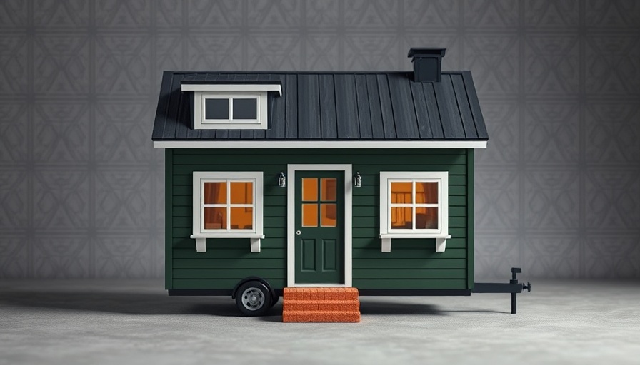 Affordable tiny home with green and white design.