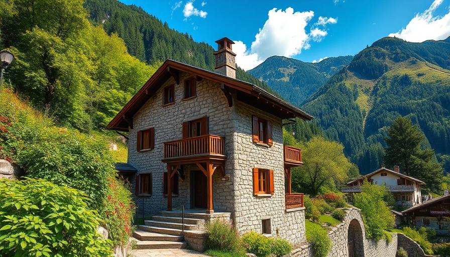 Charming house in lush mountains, related to home sale tax reporting.