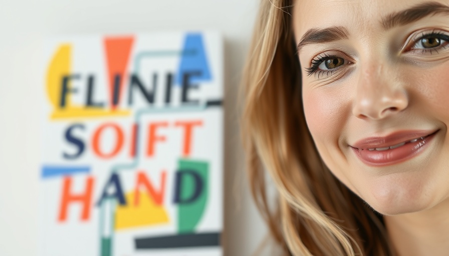 Liz Gilbert vulnerability memoir portrait with colorful abstract book cover.