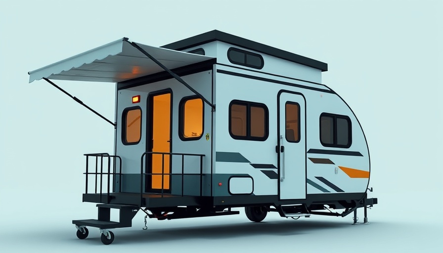 Modern portable tiny home with awning, Tiny Homes on Amazon, standalone design.