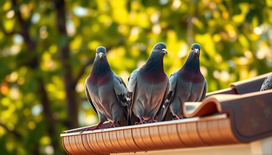 Prevent Birds Nesting: Pigeons on gutter