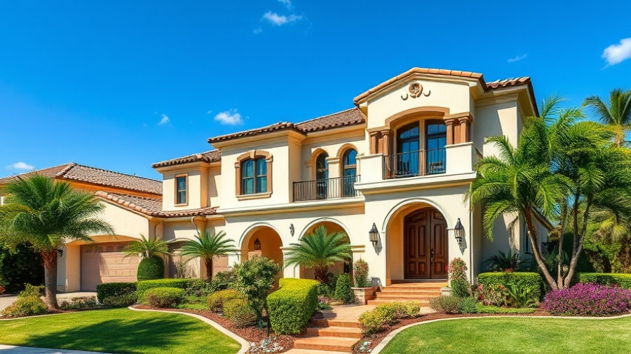 Elegant Mediterranean-style home illustrates HOA Management Maintains Property Value.