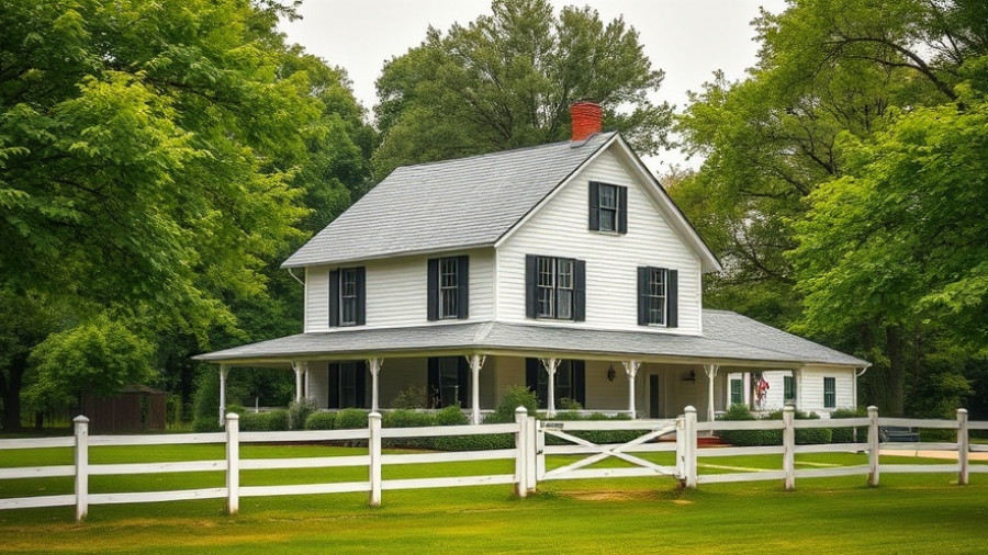Charming farmhouse with white fence in Kingwood area.