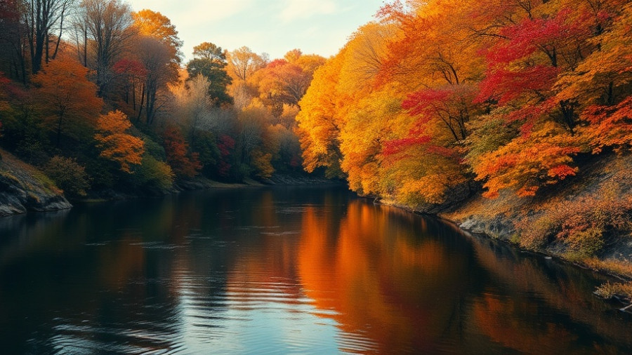 Serene autumn landscape for generating real estate leads.