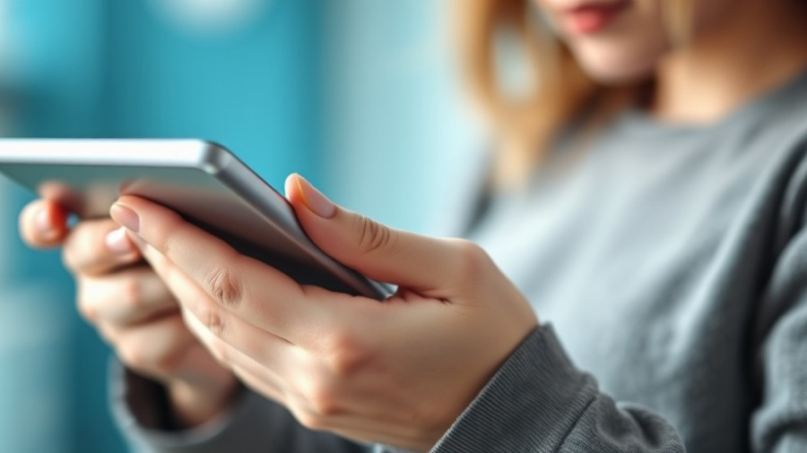 ICMRA Chair Professor Lawler examining tablet in close-up view