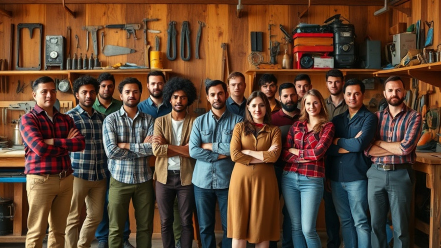 The Block 2025 Auction Results: group standing in a workshop setting.