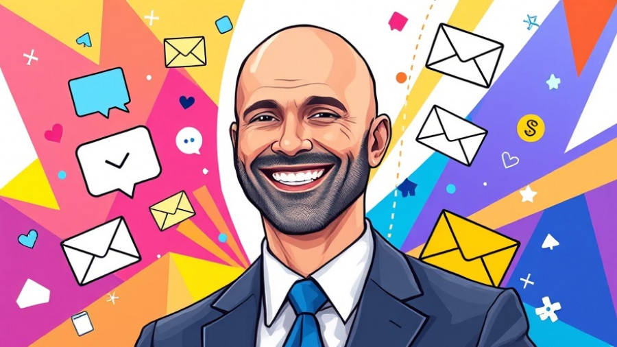 Bright digital art of social media icons with a man, focusing on Real Estate Social Media Strategies.