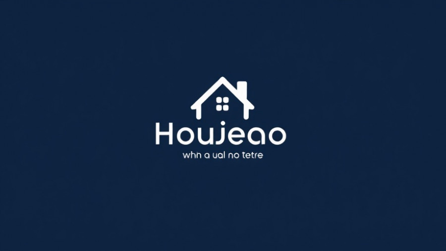 Minimalistic house icon and HomeLight text logo on navy background