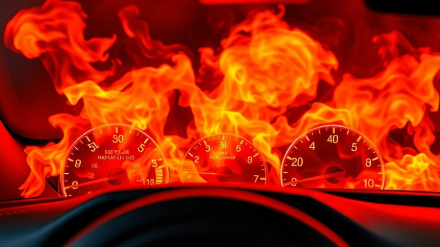 Dashboard warning lights and flames symbolizing agent burnout prevention.