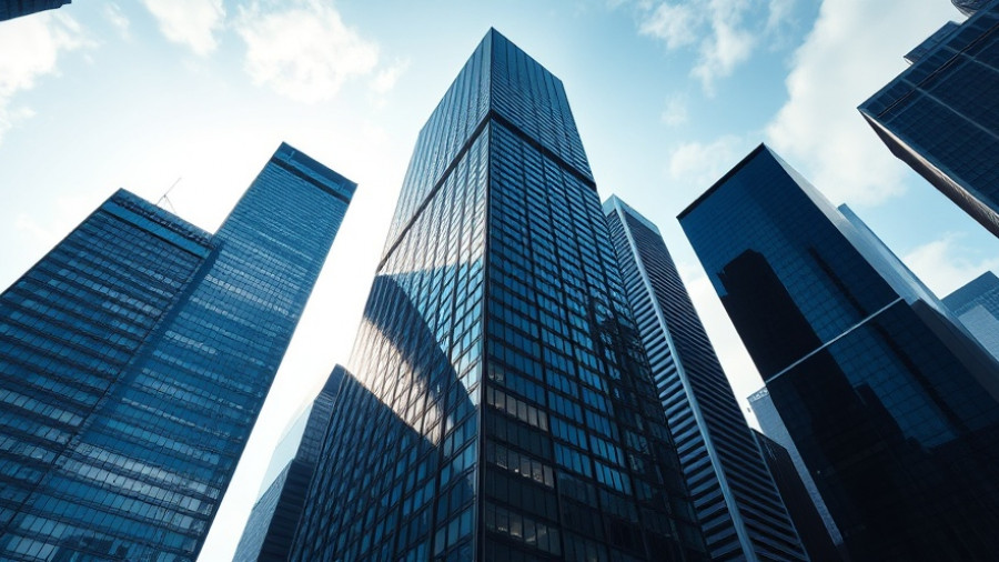Skyscrapers contrasting against sky symbolize Mortgage Upstarts vs Big Banks Canada.