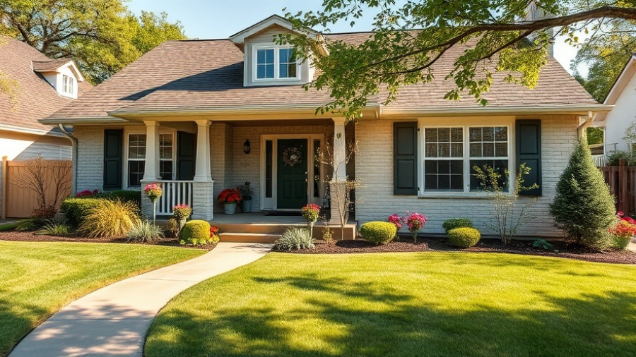 Inviting suburban home for real estate marketing strategies showcasing.
