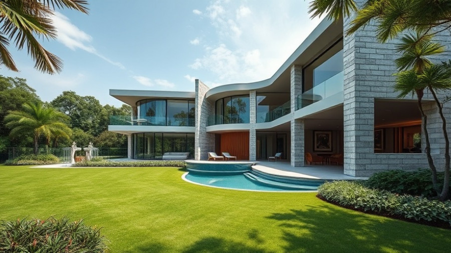 Luxurious Queensland best house surrounded by lush greenery.