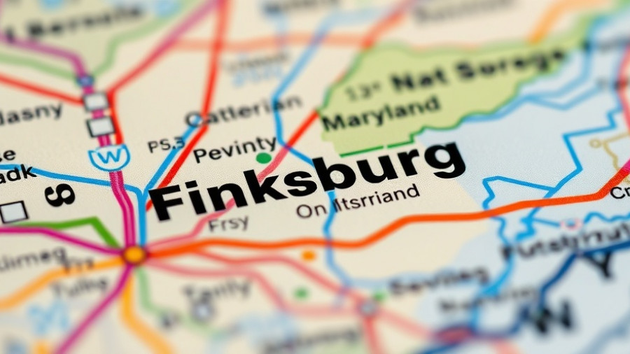 Map highlighting Finksburg MD, related to leasing commercial space.