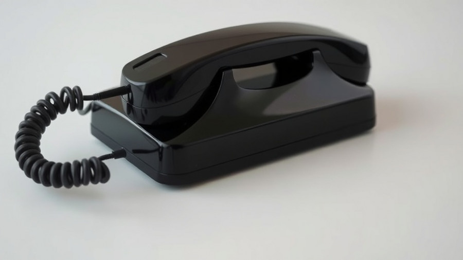 Sleek vintage phone receiver, natural-looking enhancements.