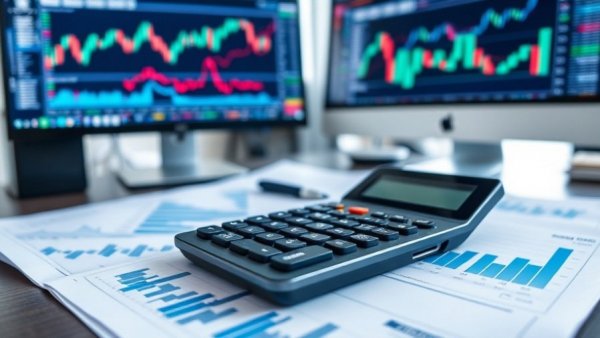 Fed Rate Cuts Impact on Commercial Property Values shown with financial analysis tools and charts in a modern office.