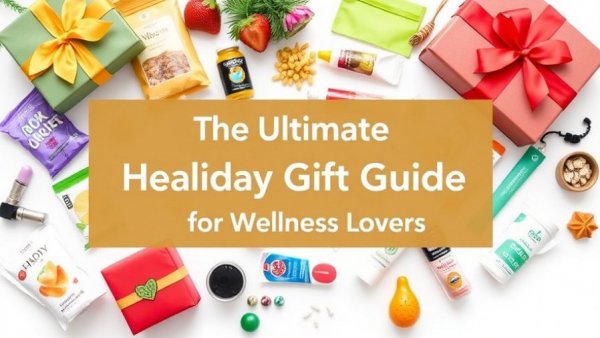 Colorful wellness items for Healthy Holiday Gift Guide for Wellness Lovers.
