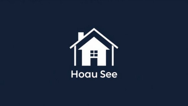 Modern real estate logo with house icon for Open House Preparation.