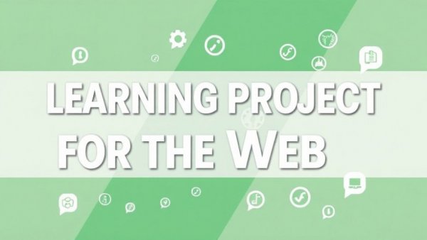 Digital guide on learning web projects, green theme.