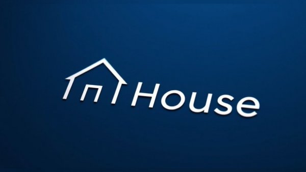 Minimalist home logo for selling houses fast.