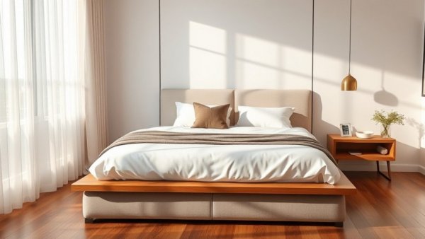 Types of FOK959S-M bed models in a modern bedroom setting.