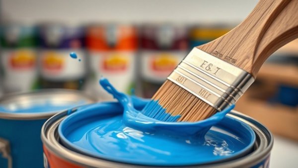 Blue paint brush in can, ideal for Dollar Tree DIY tools.