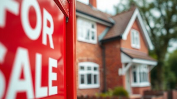 For Sale sign in front of a house related to short-term mortgage rates.