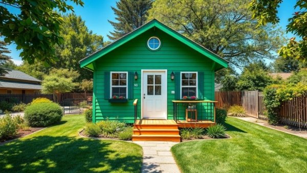 Charming green house with neat lawn, representing mortgage loan modification benefits.