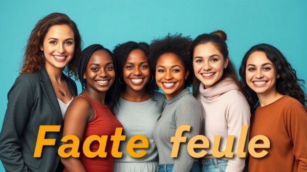 Diverse women in technology, vibrant blue background, real estate technology 2026.