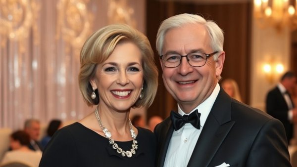 Confident middle-aged couple smiling at an indoor event, symbolizing overcoming career plateau in real estate.