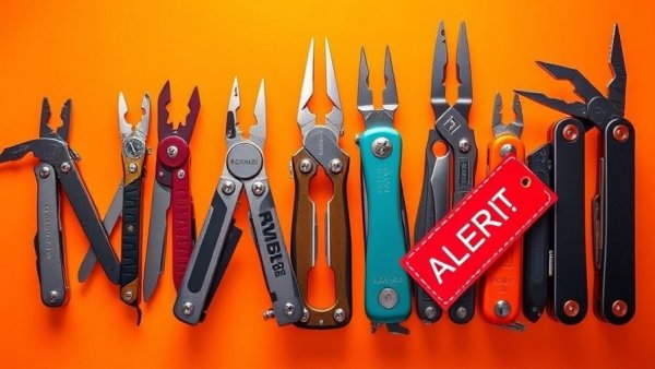 Selection of multi-tools with deal alert tag, ideal for last-minute gifts.