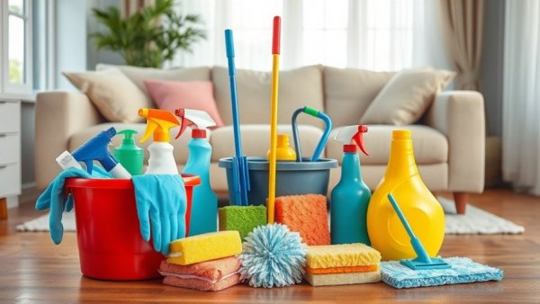 Joyful Cleaning Products in a cozy living room with vibrant colors.