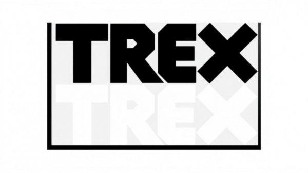 Trex logo in black and white.