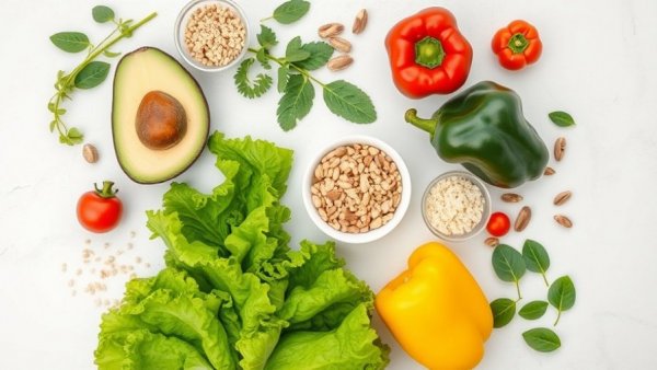 Fresh ingredients for a gentle New Year reset meal preparation.