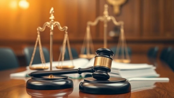 Judge's gavel and justice scale on table, Ahpra sexual misconduct policy.