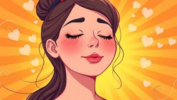 Breaking Free from Self-Criticism and Perfectionism: Serene woman with glowing heart.